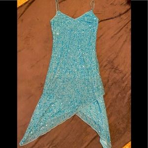 Teal beaded CACHÉ dress. Size 10